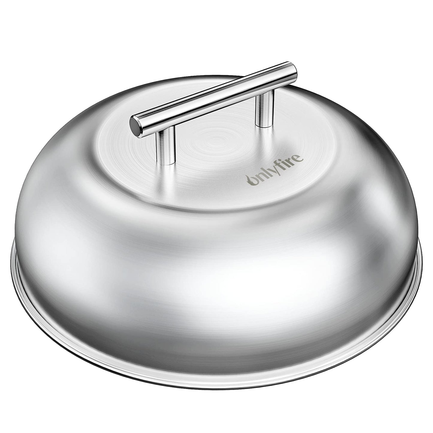 onlyfire stainless steel burger bell | heat bell | melt bell for steak burger cheeseburger, burger dome for plancha teppanyaki and grill, Ø 23cm