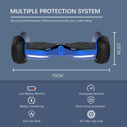 RCB Hoverboards SUV with Seat Hoverboards Off-Road, App-enabled Bluetooth Hoverboards, 8.5'' Hummer + Hoverkart Go Kart for Self Balancing hoverboards, Gift for Kids