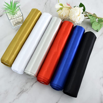 TONIFUL 25.4 cmx9.1 m, dark gold satin ribbon, extra wide Christmas ribbon for outdoor use, ribbon cutting ceremony, grand opening ribbon, table runner, gift wrapping, wedding decoration