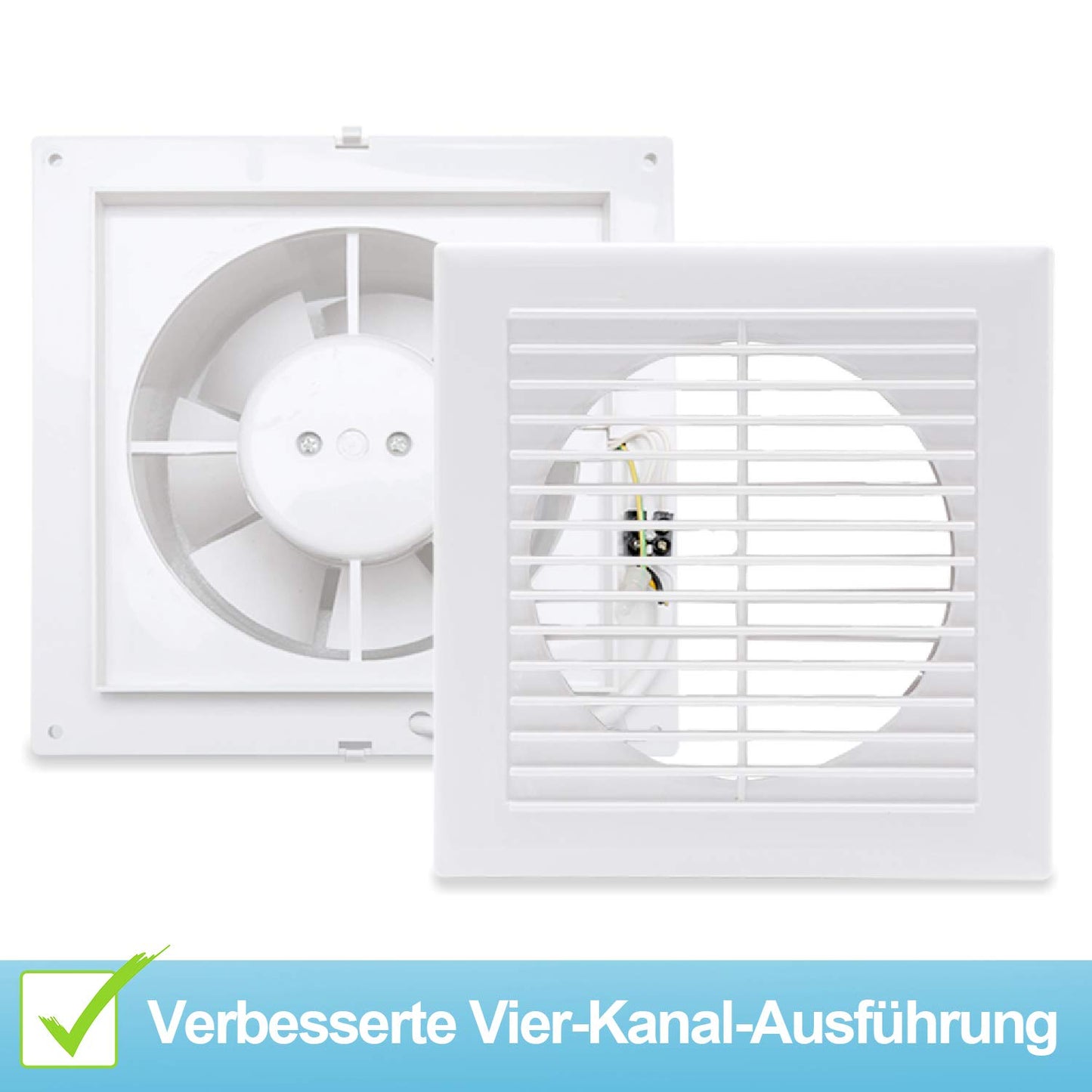Randaco bathroom extractor fan Ø 100mm wall ventilator, kitchen toilet bathroom exhaust fan, quiet operation white ventilator.