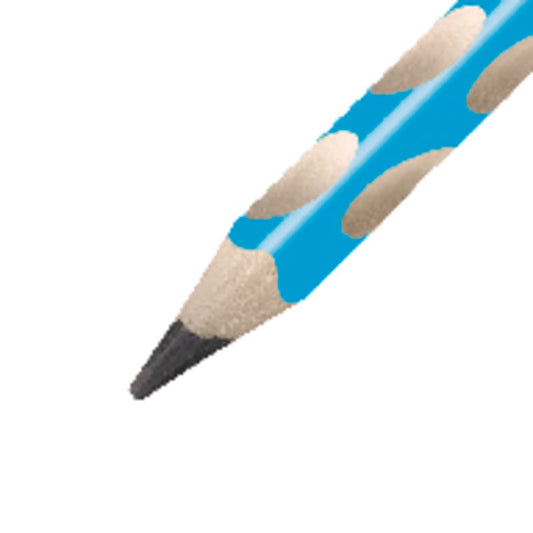 STABILO - Ergonomic triangular pencil for right-handers - EASYgraph in blue - 12 pack - Hardness grade 2B
