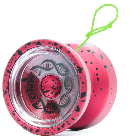 YoYo Factory DNA Yo-Yo - Metal professional yo-yo with unresponsive and ball bearing - Yoyo for DNA tricks - Toy for kids & adults - Red/Black