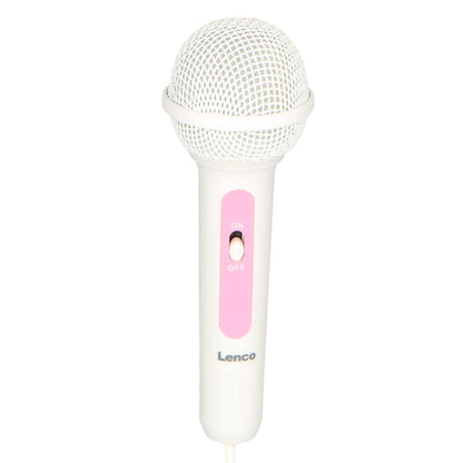 Lenco SCD-650 - portable CD radio - children's boombox - USB & microphone - 6 watt boombox - USB playback - AUX - FM radio - pink
