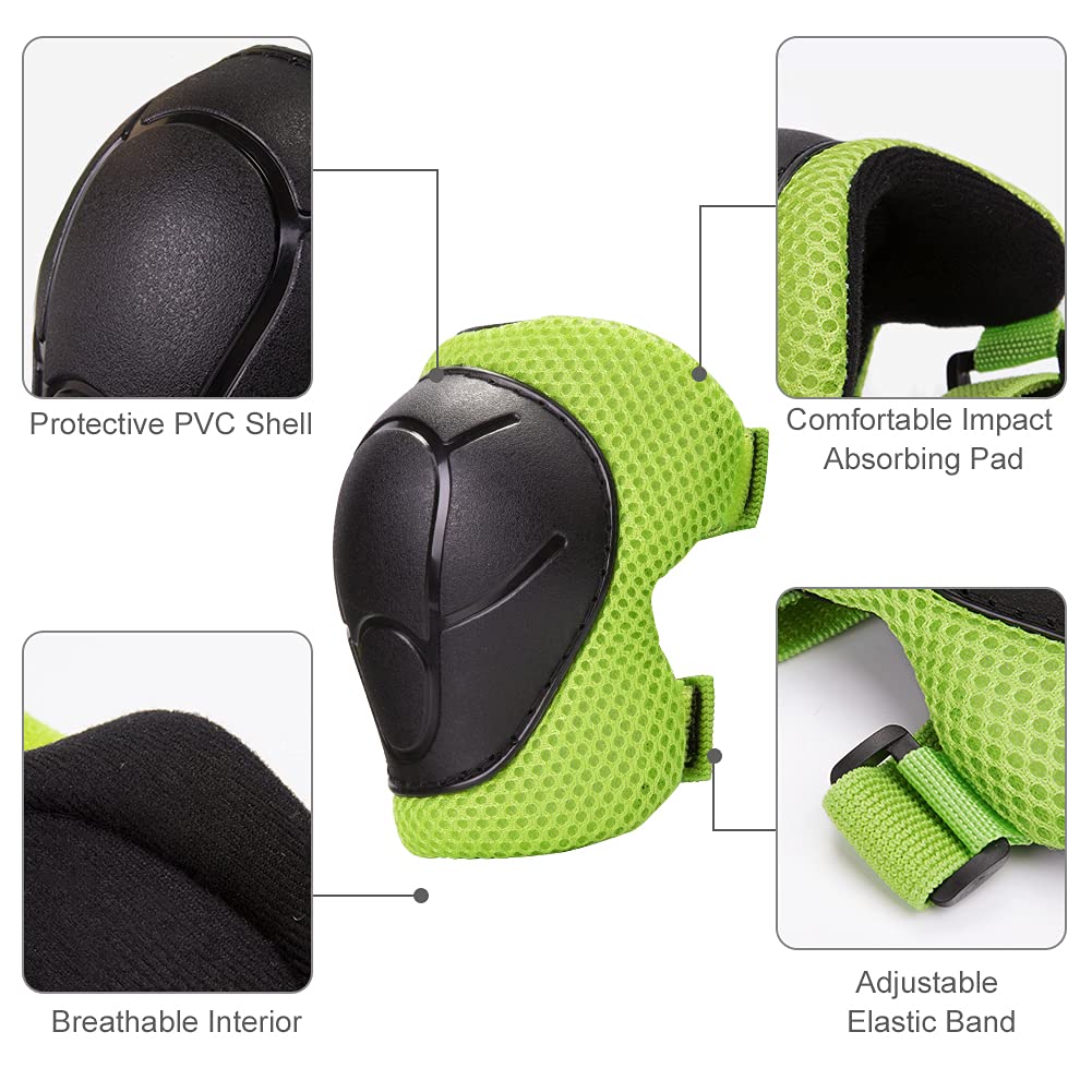 Skate helmet bike helmet with knee pad set for 2 to 6 year old boys and girls | Lightweight microshell kids helmet knee pads protection protectors for balance bike skateboard motorcycle sport...