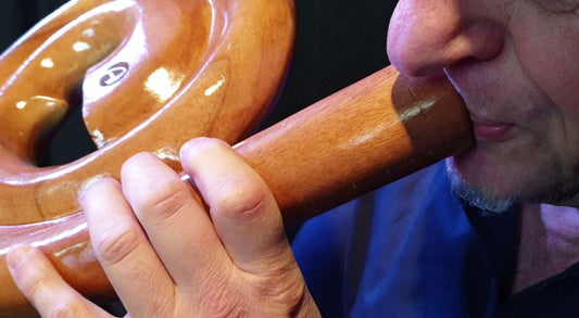 Australian Treasures - Australian Treasures Spiral Travel Didgeridoo - D- AT-Spiral including bag