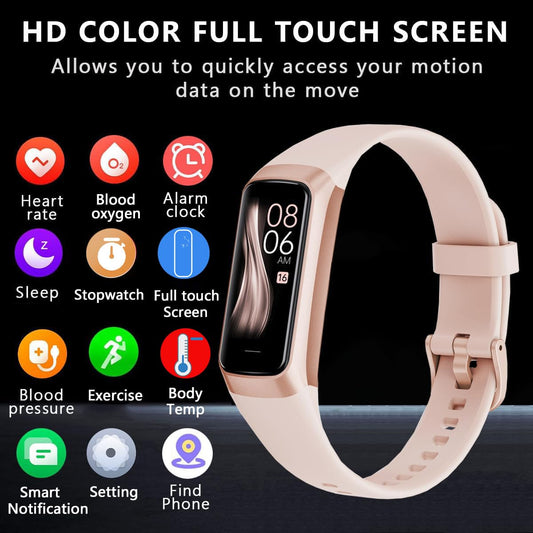HTTWCOD Fitness Tracker 1.10" Screen Smartwatch for Men Women, Fitness Watch with 24h Heart Rate, Sleep, Activity Monitor, IP68 Waterproof, Sport Watch for iOS Android (Jet Black)