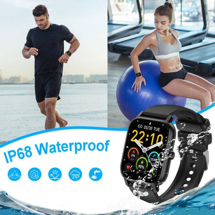 Smartwatch for women men, 1.85 inch touchscreen smart watch with Bluetooth calls, IP68 waterproof fitness tracker with heart rate monitor sleep monitor pedometer, sports watch for iOS Android