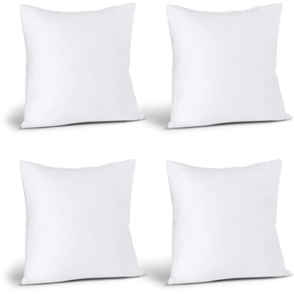 Utopia Bedding 4-Pack Pillow Inserts 55 x 55 cm, Decorative Square Throw Pillow Inserts, Cushion Stuffer (White)