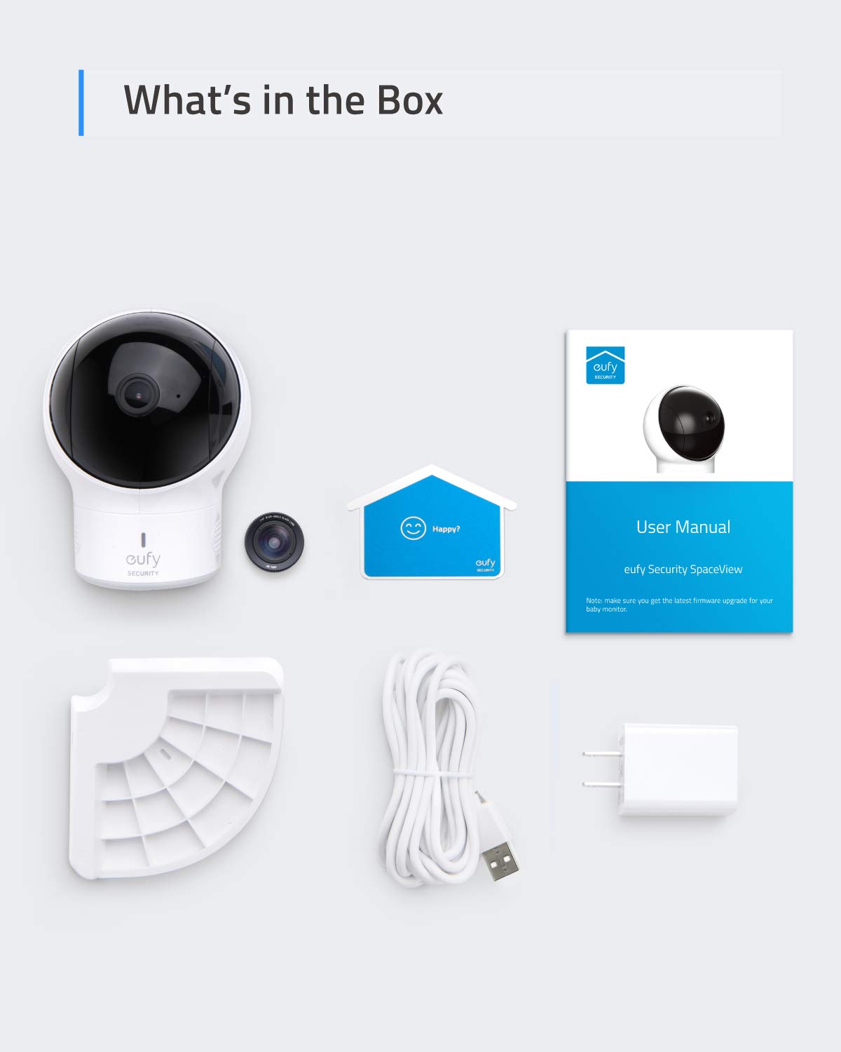 eufy Security baby monitor, additional SpaceView baby monitor camera, video baby monitor, 720p HD, easy installation, smart night vision, strong battery life, ideal for moms & young families.