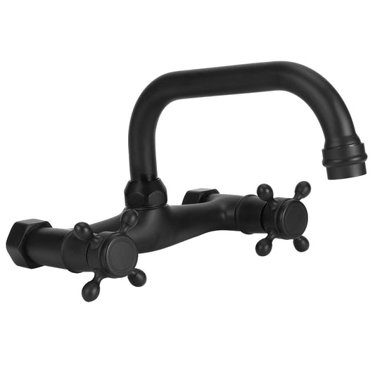 Tomotato Bathtub Faucets, Wall Mounted Bathtub Double Handle Hot and Cold Water Faucet 360° Rotatable Faucet for Shower and Bathtub (Type A)