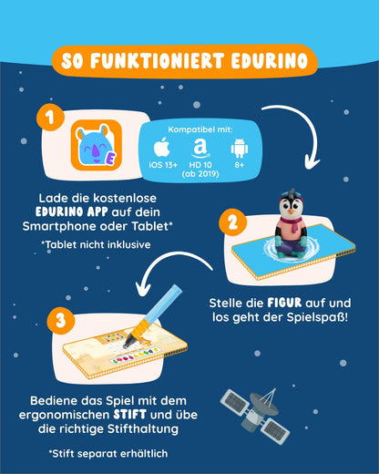 Edurino figure Ollie, attention & concentration for ages 4+ including app | Innovative digital learning game | Maintain attention | Listening & observing | Concentration & brain training