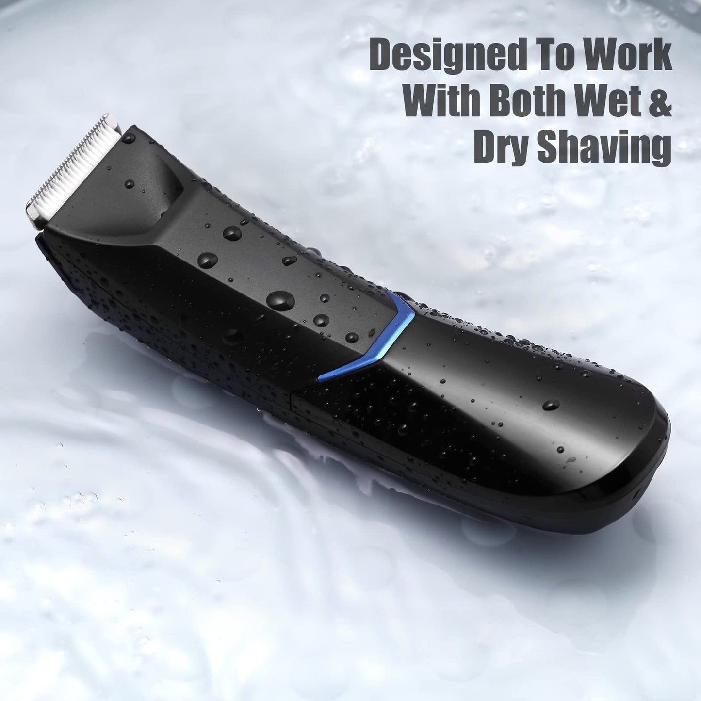 BESTBOMG Intimate Shaver Men Body Hair Trimmer for Men and Women with LED lighting, Waterproof Electric Trimmer for Intimate Area, Body Groomer for Groin, Nose, and Ear Hair.