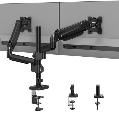 BONTEC Dual Monitor Stand for 13 to 32 inch LED-LCD Screens Holds 3-9 kg, Monitor Mount Height Adjustable Tilt Swivel and Rotate, VESA 75/100mm