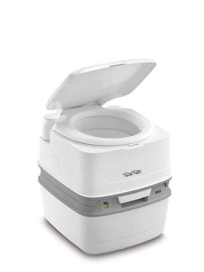 Thetford 92820 Porta Potti 365 Portable Toilet Qube, white, 414 x 383 x 427 mm & Aqua Soft Toilet Paper for mobile toilets 4 rolls/pack. Camping toilets Outdoor Toilet Paper