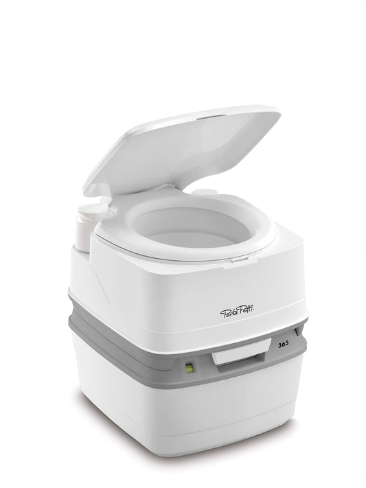 Thetford 92820 Porta Potti 365 Portable Toilet Qube, white, 414 x 383 x 427 mm & Aqua Soft Toilet Paper for mobile toilets 4 rolls/pack. Camping toilets Outdoor Toilet Paper