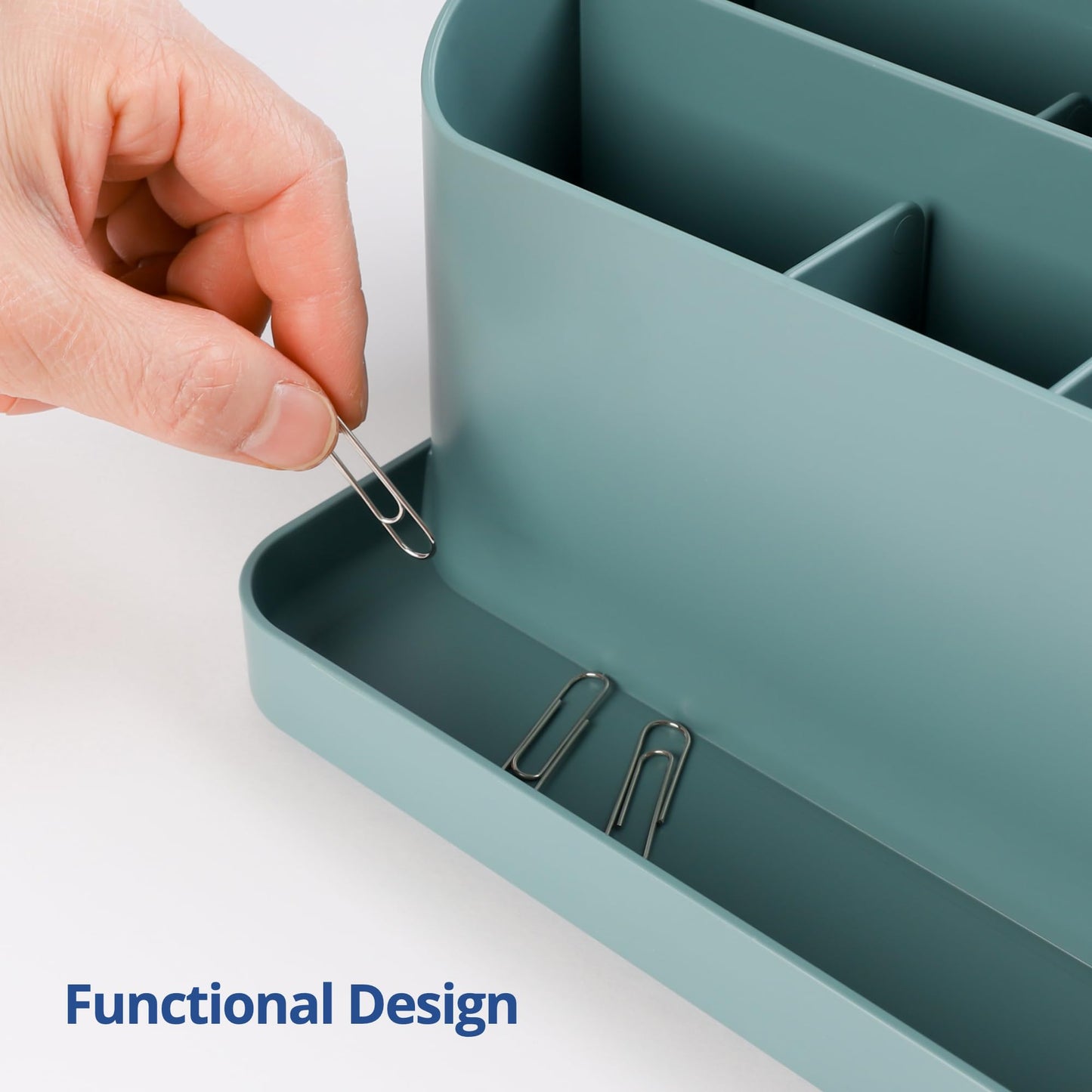BLUE GINKGO Desk Organizer - Storage from Korea for pens, notes, letters, and office supplies (Green)