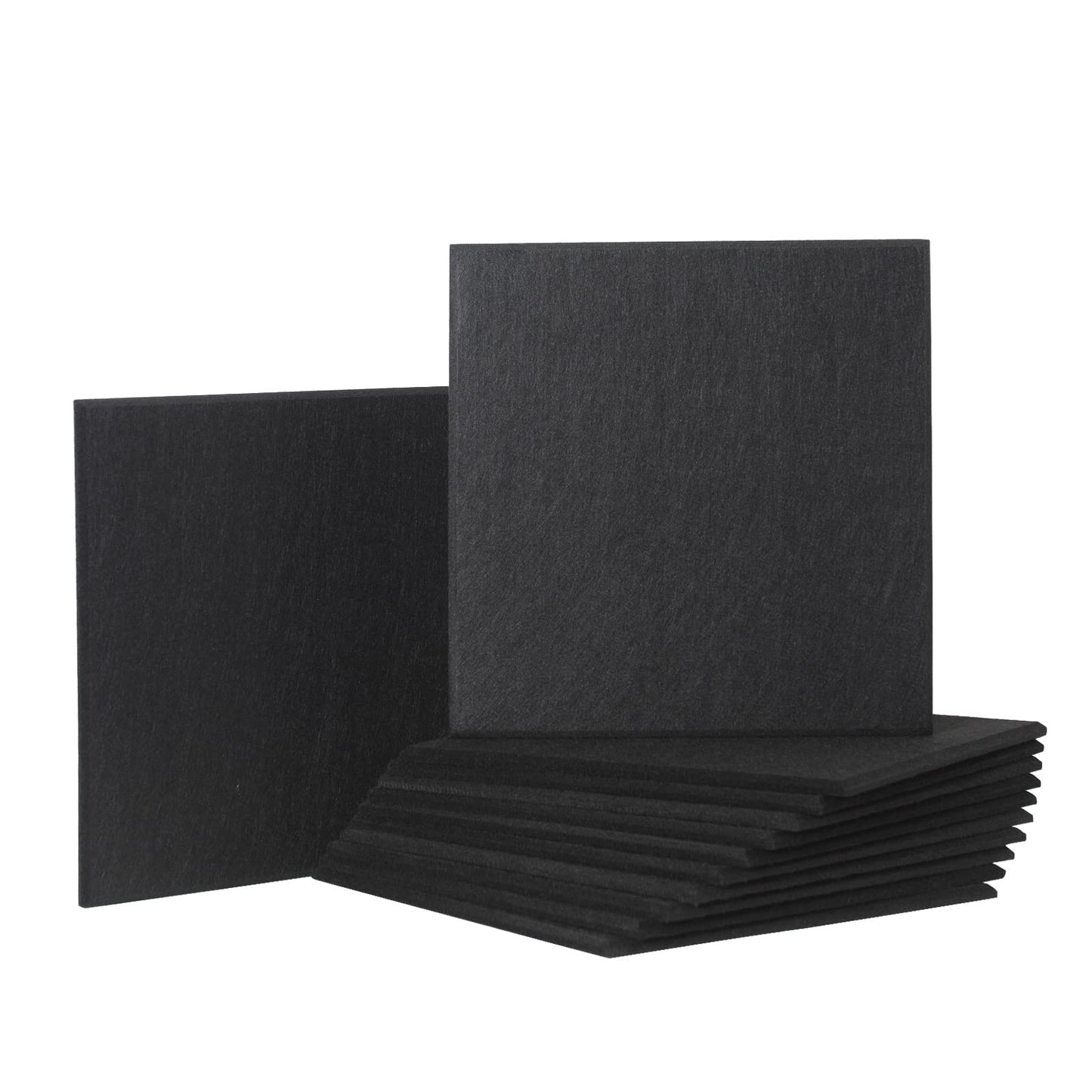 Rdutuok 12 Pieces Acoustic Panels, 30 x 30 x 1 cm High Density Acoustic Panel Soundproofing Panels for Recording Studio, Office, Studio, Sound Treatment, and Wall Decoration (Black)