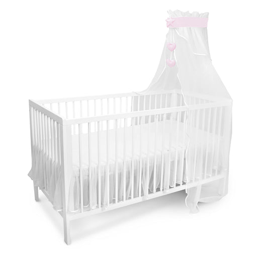 Amilian sky pole; pole; bed canopy pole; canopy holder with canopy for baby bed; bassinet; cradle; children's bed; canopy; bed curtain: full fabric canopy or chiffon canopy (Made in EU)