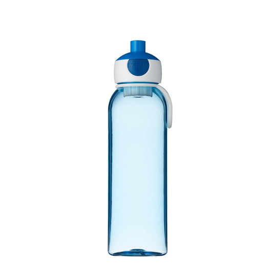 Mepal - Pop-Up Campus water bottle - Leak-proof drinking bottle for school & on the go - Transparent drinking cup - BPA-free & dishwasher safe - 500 ml - Blue