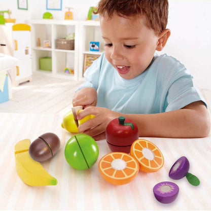 Airlab children's kitchen play kitchen accessories made of wood, kitchen toy cutting fruit vegetable food wood with Velcro connection for children