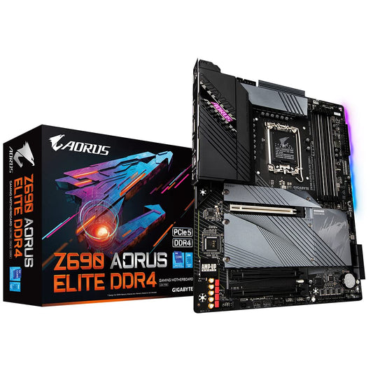 Gigabyte Z690 AORUS ELITE DDR4 ATX Motherboard - Supports 12th Gen Intel Core Processors (LGA 1700), 16+1+2 VRM Design, DDR4-5333(OC) Memory