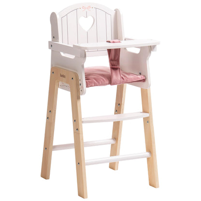 ROBUD wooden doll high chair - doll furniture for 18~20 inch dolls - Pink