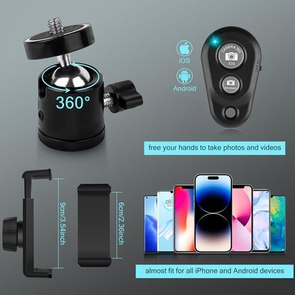 11.5 inch ring light with tripod for phone, large tripod for smartphone with ring light, selfie ring light phone tripod holder with ring light for photography, YouTube, TikTok, video, makeup.
