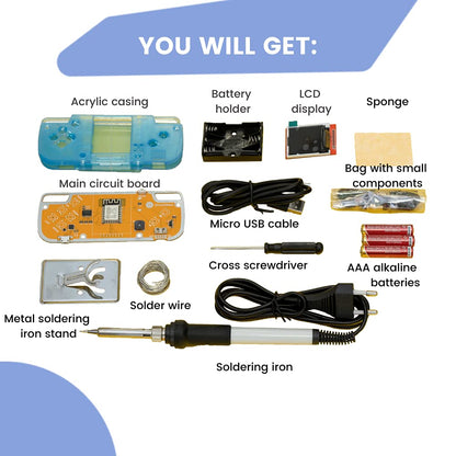CircuitMess Nibble - DIY game console kit | Educational science kit for kids | STEM projects for kids 9 and up |