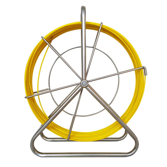 IRSCorp Fiberglass Cable Reel 100m Ø 4.5mm fiberglass rod including steel reel fish tape 304 stainless steel fish tape tube rodder reel