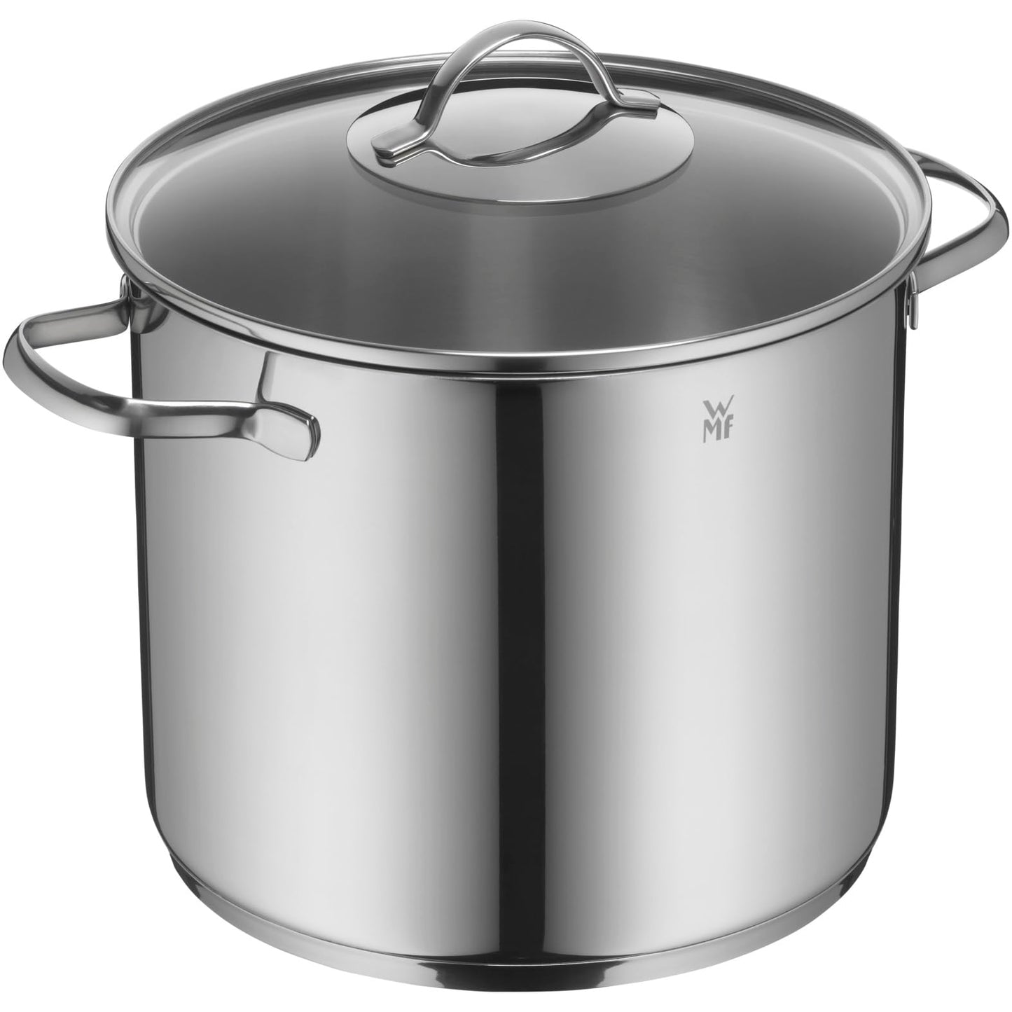 WMF Provence Plus Vegetable Soup Pot Induction 24cm, glass lid, large cooking pot 8.8l, polished Cromargan stainless steel, uncoated large pot, oven-safe