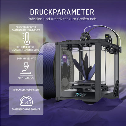 WINKLE PLA HD Interference Filament 2.85mm Galaxy Blue, 1kg Spool, 3D printer filament compatible with FDM printers, 3D printing materials, dimensional accuracy +/- 0.05mm, easy to print.