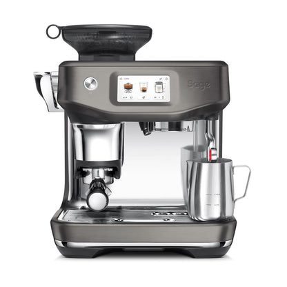 Sage - The Barista Touch Impress - coffee machine with automatic milk frothing, built-in grinder & Cold Brew function - Intelligent dosing, assisted tamping - Black stainless steel