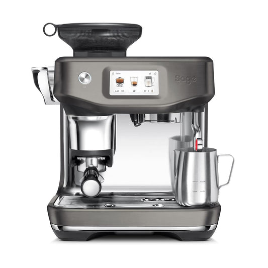 Sage - The Barista Touch Impress - coffee machine with automatic milk frothing, built-in grinder & Cold Brew function - Intelligent dosing, assisted tamping - Black stainless steel