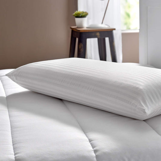 Pikolin Home - Viscoelastic Pillow with Dust Mite Protection, Double Cover, Medium Firmness, 40 x 90 cm, 15 cm Height, White