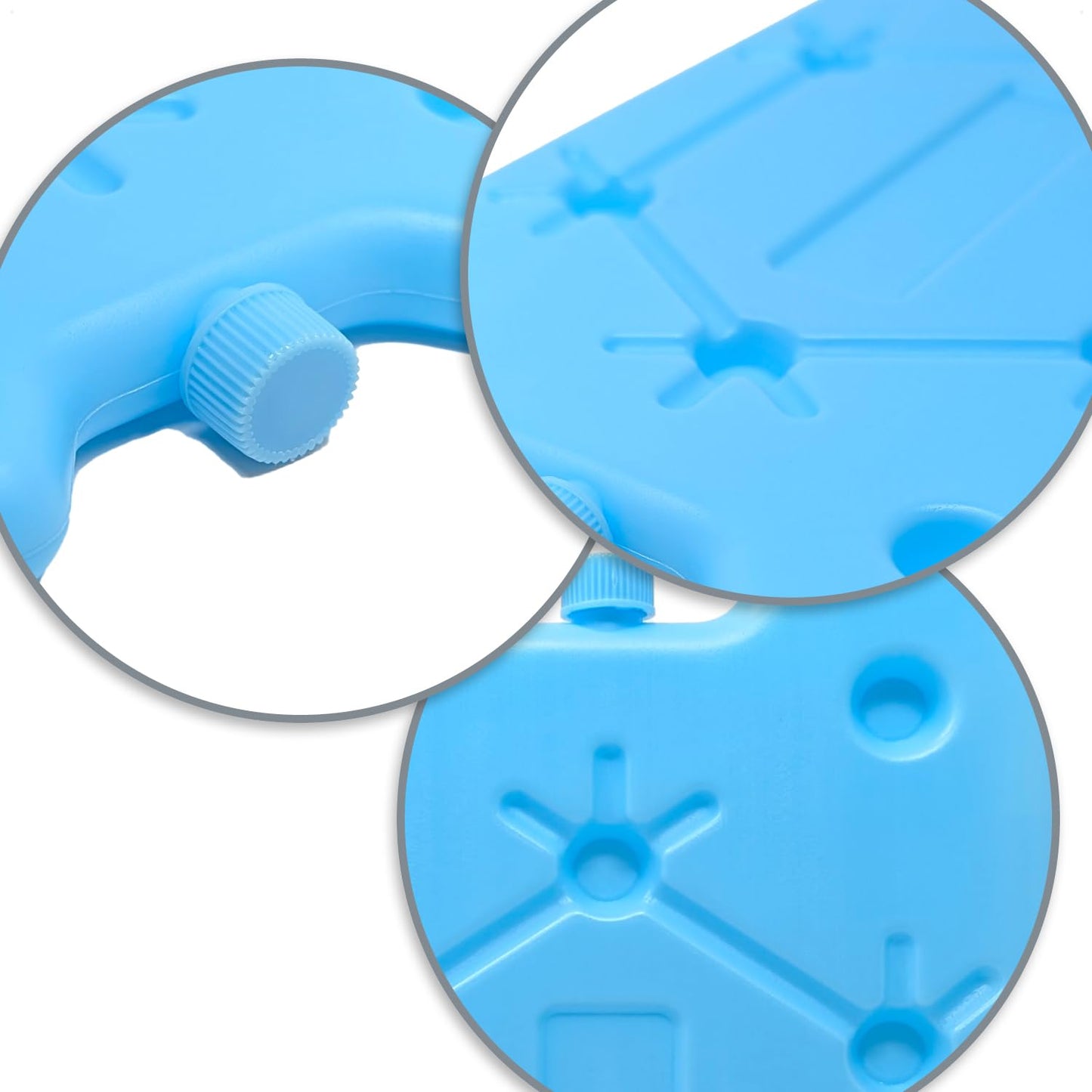 com-four® 4X Extra flat cooling pack - Space-saving and ideal for cool box and cooler bag - Large cooling element (4 pieces - medium)