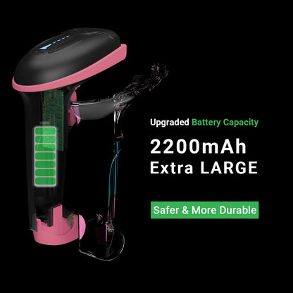 Tera Wireless Barcode Scanner Handheld 1D Laser Wireless and USB Wired with Battery Level Indicator, Extra Large 2200mAh Battery and Ergonomic Design, Patent No.: EU008489413, Upgrade Model 5100 Pink