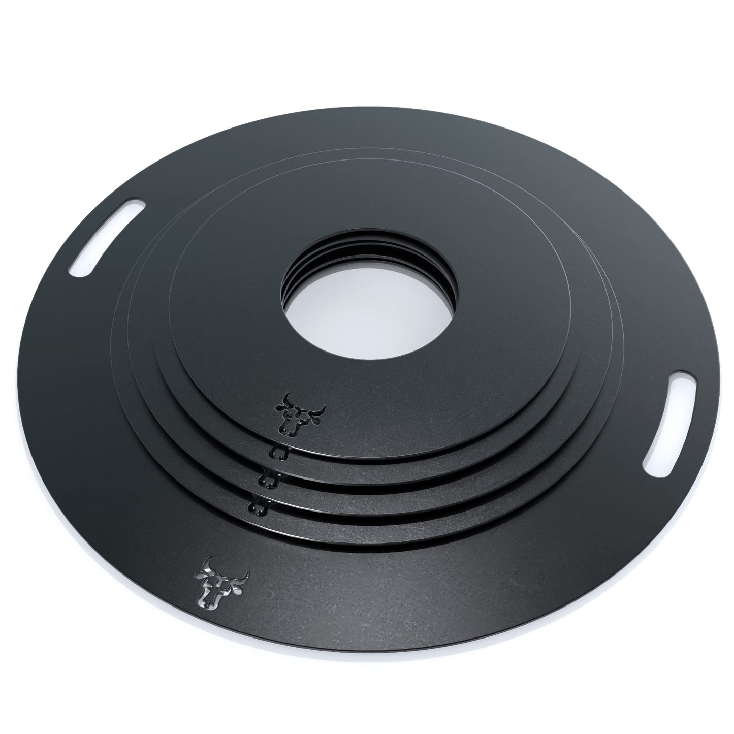 tuning-art GR10 Grill Ring | Grill Plate | Fire Plate | Plancha | BBQ Plate suitable for Weber, Size: ø 80cm including handle
