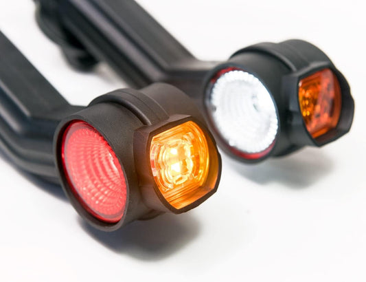 2 x LED rubber side marker light 12V 24V with E-mark position light car truck car trailer lamp light white red orange