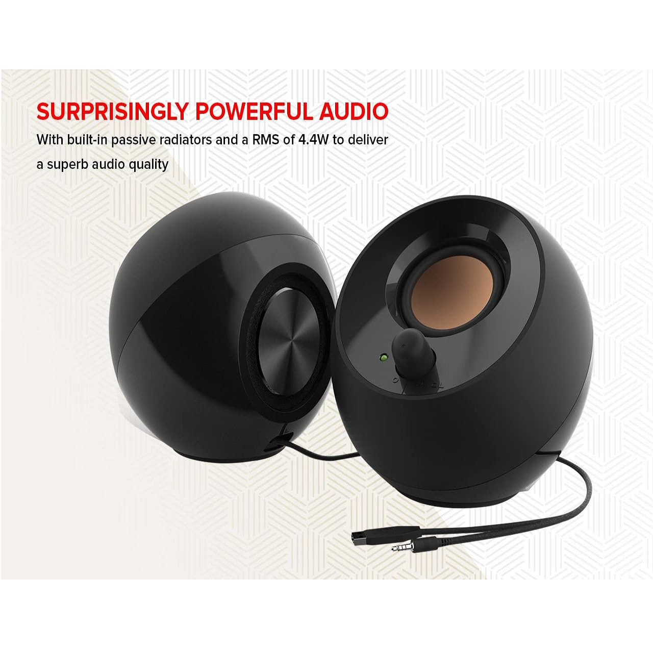 Creative Pebble - 2.0 USB-powered desktop speakers (Black)