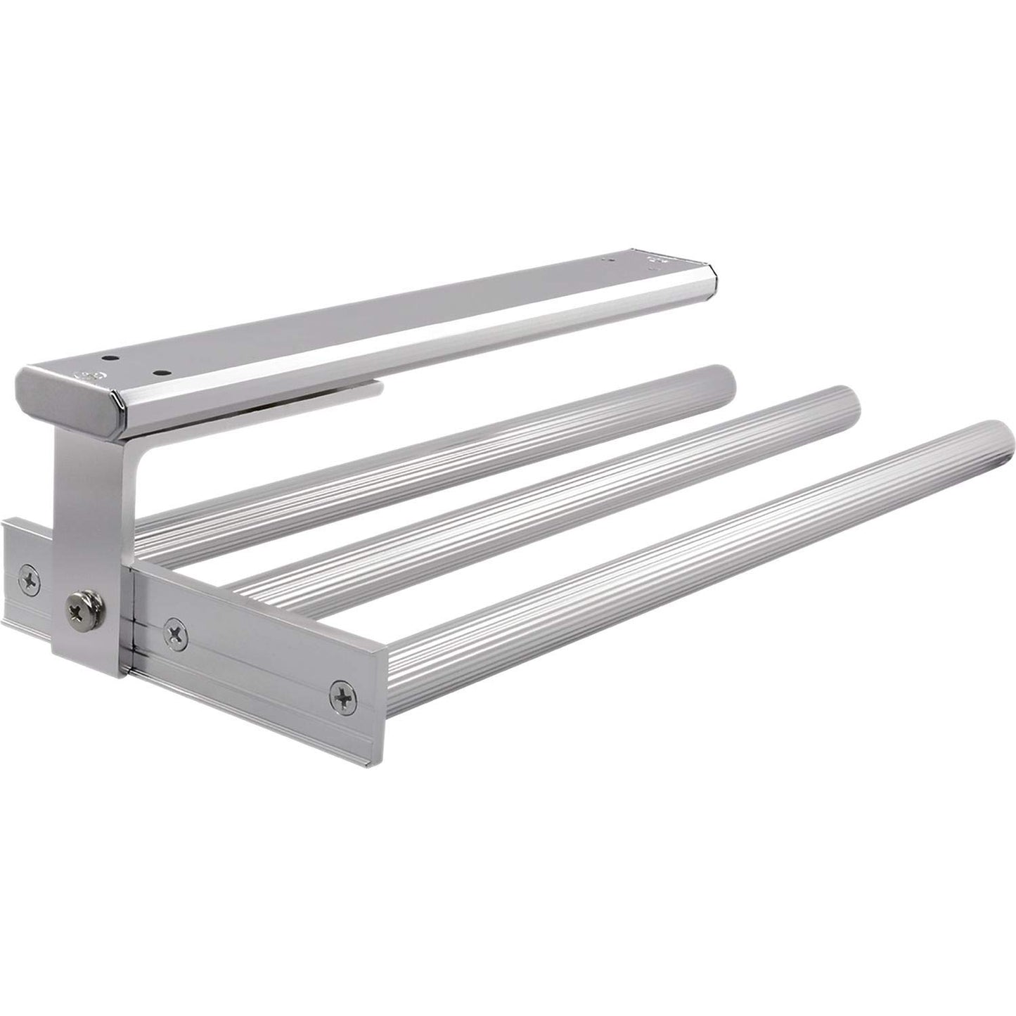 OBF 03 0357 48 Grimme Pluto dish towel holder (towel holder) extendable 3-armed for the kitchen, ET 325mm aluminum gloss, chrome anodized, length 325 mm
