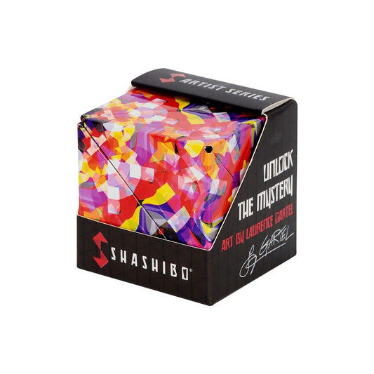 SHASHIBO Shape Shifting Box - Award-winning, patented fidget cube with 36 rare earth magnets - transforms into over 70 shapes (Confetti)