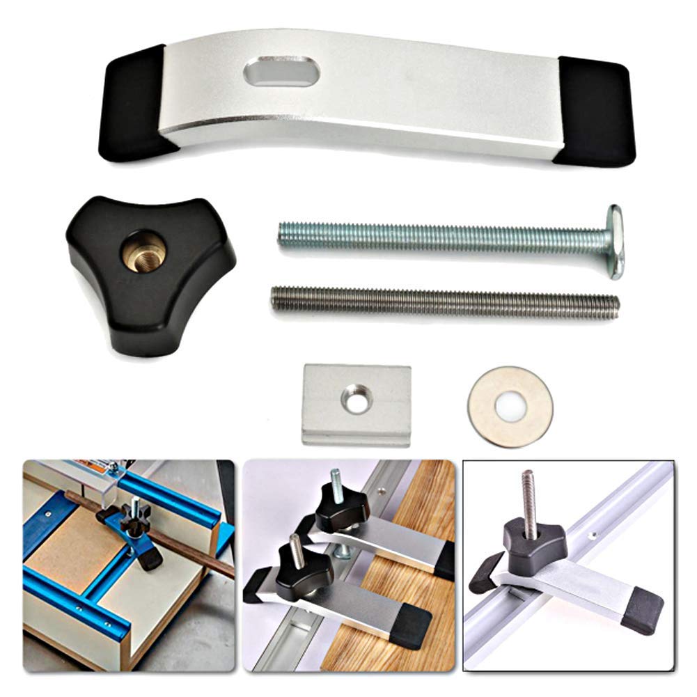 2 pcs quick clamping set, made of metal, for T-slot rails, woodworking tool