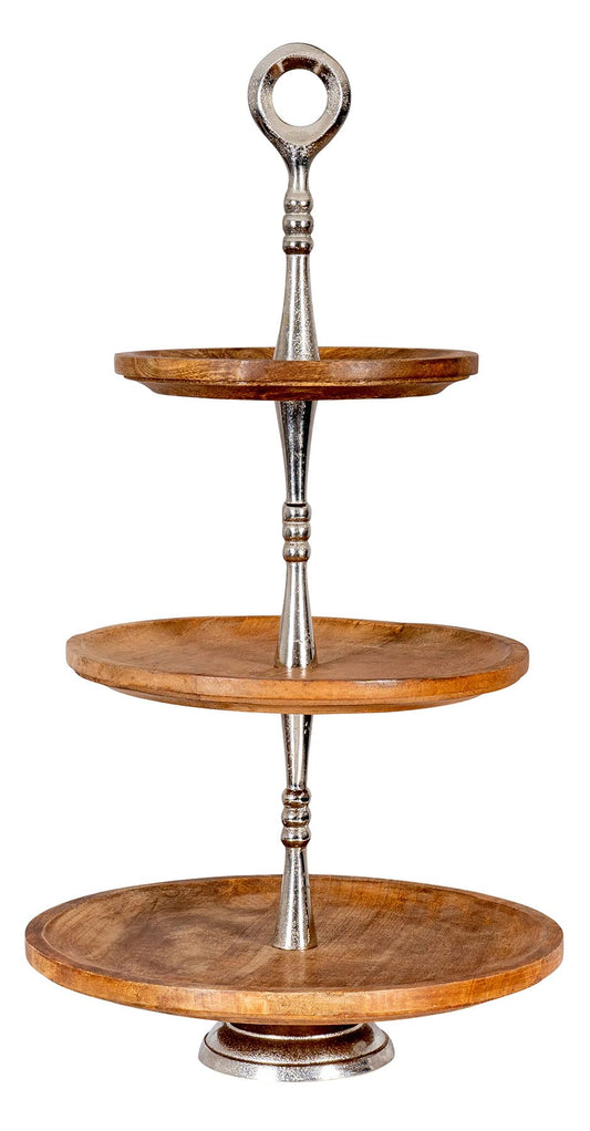 levandeo wooden etagere 3 levels H60cm mango wood metal serving tray cake stand decoration table decoration home decoration