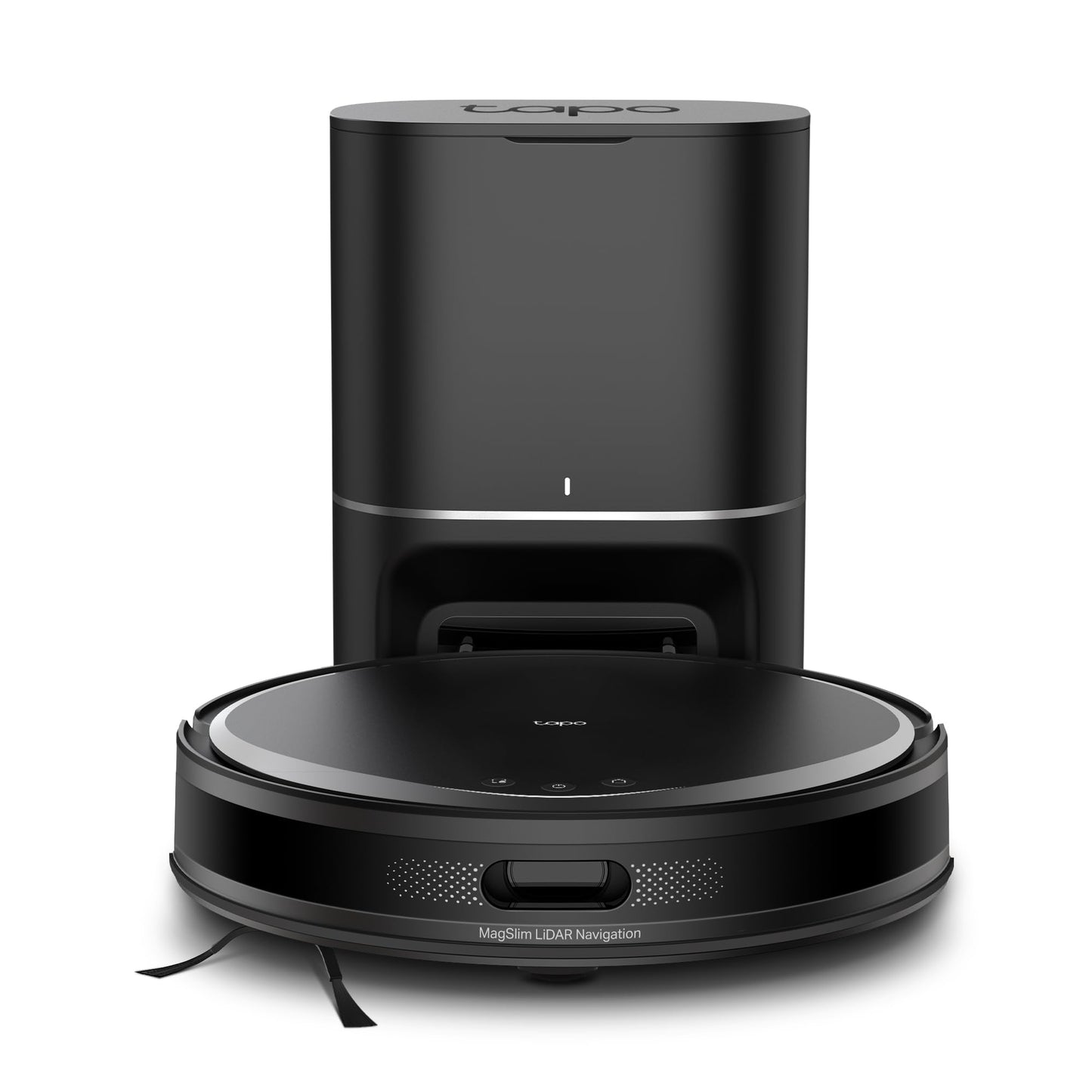 Tapo RV20 Max Plus robotic vacuum cleaner with mop function and automatic emptying station, 5300Pa ultra-strong suction power, 83mm ultra-slim design, compatible with Alexa & Google Assistant voice control, App.
