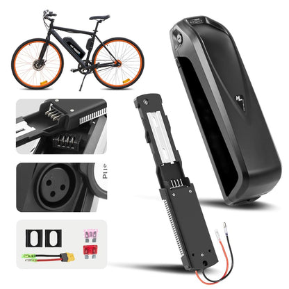 SEASON 36V 48V 52V Ebike Battery Hailong 13-20Ah Ebike Battery fits Electric Bike 1000W / 750W / 500W, Lithium-Ion Battery 4-Pins with Charger.