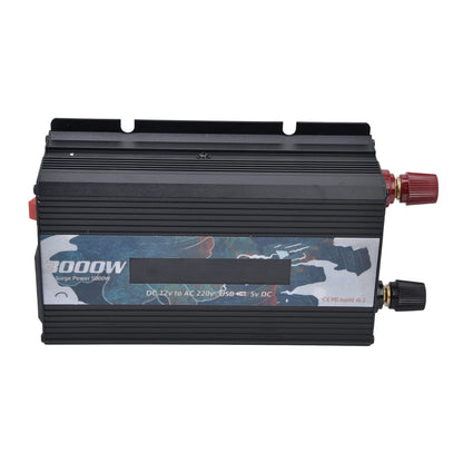 300W Pure Sine Wave Inverter DC 12V to AC 220V Multifunctional Battery Converter for Home, RV, Truck (Black)
