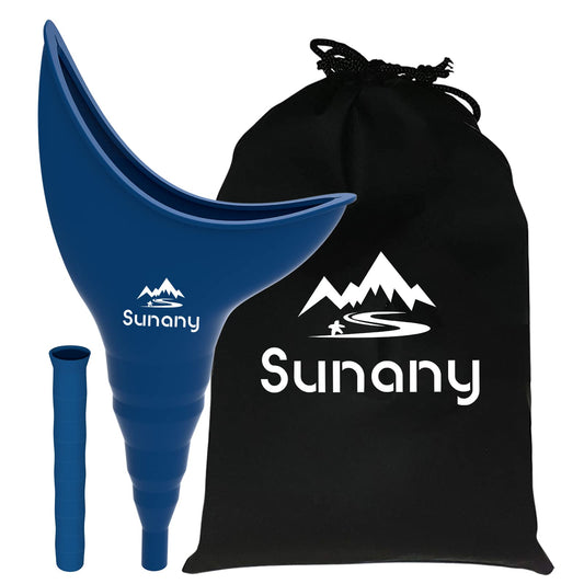 Female urination device, reusable silicone female urinal, women's pee funnel allows women to urinate standing up, is the perfect companion for camping, outdoor, and travel.