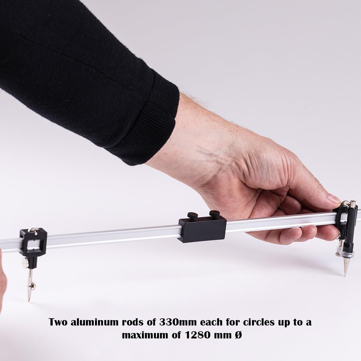 Aristo AH59000 Beam compass (for circles with diameters up to 1280 mm, including accessories)