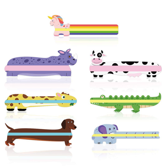 PAPERKIDDO guided reading strips, animal-shaped highlight bookmarks assist in reducing visual stress, reading rulers for kids, teachers, and dyslexics.