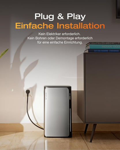 Solarway® 880Wp / 800W balcony power plant with 1.9kWh storage including outlet - 1.9 kWh EcoFlow Stream Max - Complete solar system set